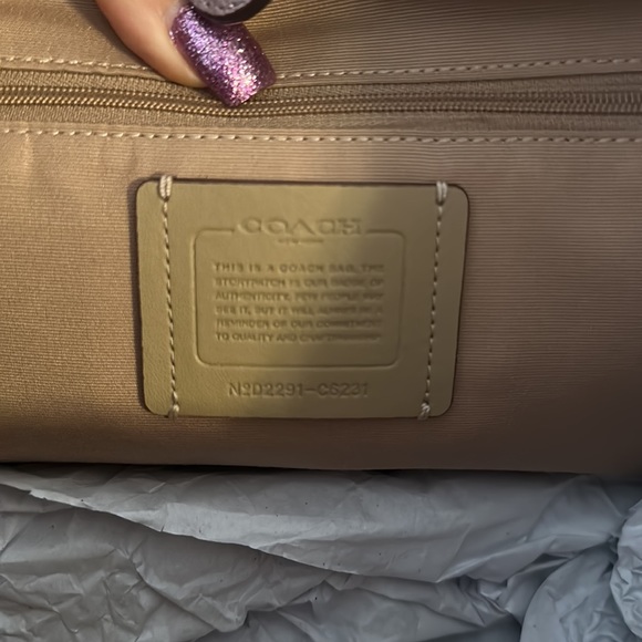 Coach Kristy Soft Lilac Purple Shoulder Bag and Slim Wallet Set - Picture 11 of 15